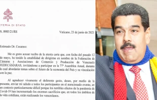 La carta del Cardenal Parolin / Nicolu00e1s Maduro. Cru00e9dito: Fernanda LeMarie - Cancilleru00eda del Ecuador (CC BY-SA 2.0) 