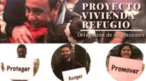 Cartel del proyecto Vivienda Refugio. Foto: Diu00f3cesis de Getafe
