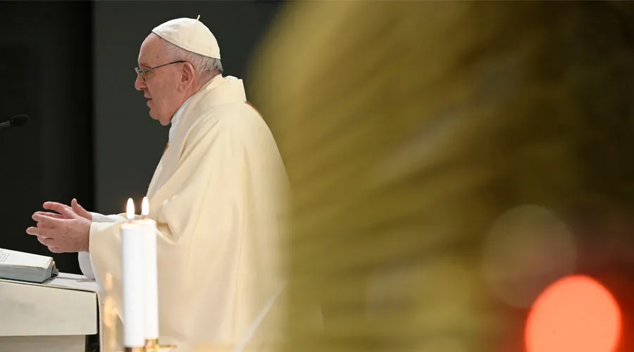 El Papa durante la celebración de la Misa. Foto: Vatican Media