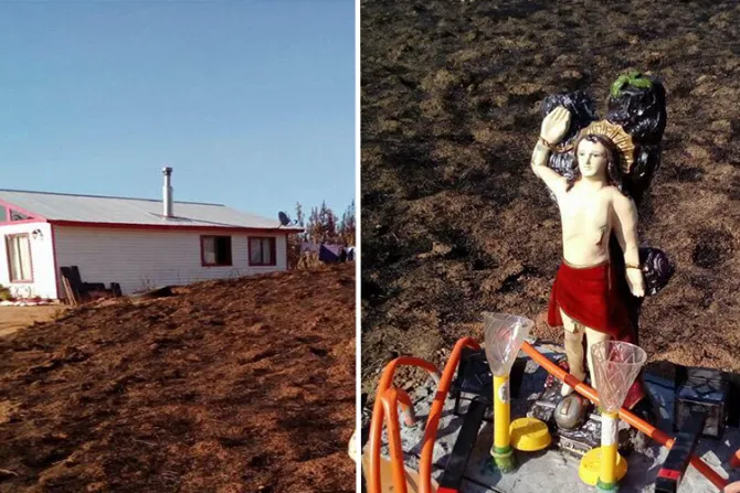 FOTOS: Una promesa a San Sebastián salvó esta casa ante incendios en Chile