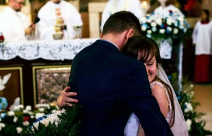 Matrimonio de los peregrinos polacos Jackub Wloch y Martyna Gergont en Panamu00e1 (2019) / Cru00e9dito:  u0141ukasz Muzyka - Oficina diocesana de la JMJ Cracovia 