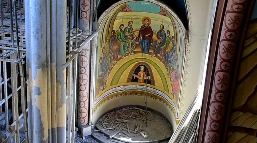 Interior de la Catedral Nuestra Señora de la Paz en Homs, Siria / Foto: Cortesía Ayuda a la Iglesia Necesitada (ACN)