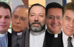 Mons. Catelan (facebook/antoniocatelan) / P. Flores (Captura Youtube) / P. Galli (UCA) / P.Martínez (F.U. Juan D Castellano) / Gustavo Sánchez (SVC) 