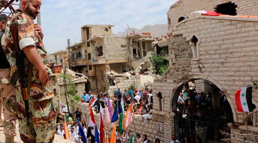 Celebración de la Misa en la iglesia greco-ortodoxa de Zabadani en Siria / Foto: SOS Chrétiens d´Orient?w=200&h=150