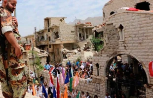 Celebraciu00f3n de la Misa en la iglesia greco-ortodoxa de Zabadani en Siria / Foto: SOS Chru00e9tiens du00b4Orient 