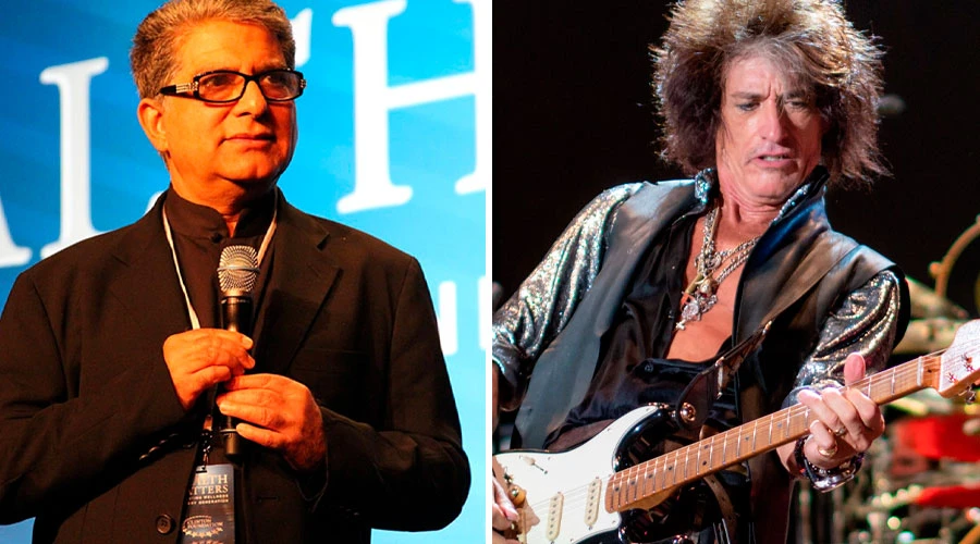 Deepak Chopra (izquierda) y Joe Perry (derecha) / Crédito: Wikimedia Commons  (CC BY 2.0)?w=200&h=150