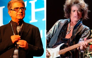 Deepak Chopra (izquierda) y Joe Perry (derecha) / Cru00e9dito: Wikimedia Commons  (CC BY 2.0) 