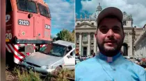 Choque del P. Alejandro Bejar en Argentina / Crédito: Ministerio de Seguridad de Mendoza