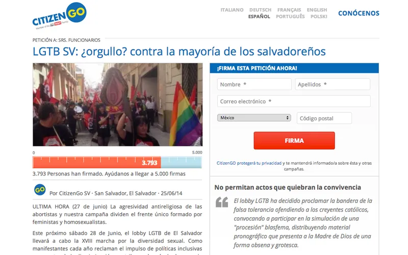 El Salvador: Lobby gay y del aborto organizan marcha blasfema contra la Virgen
