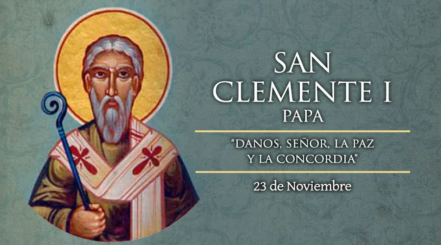 Cada 23 de noviembre se celebra al Papa San Clemente I, impulsor de la paz y la concordia