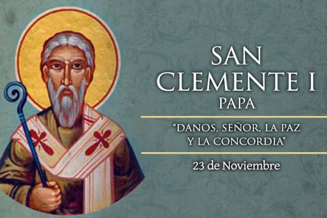 Cada 23 de noviembre se celebra al Papa San Clemente I, impulsor de la paz y la concordia
