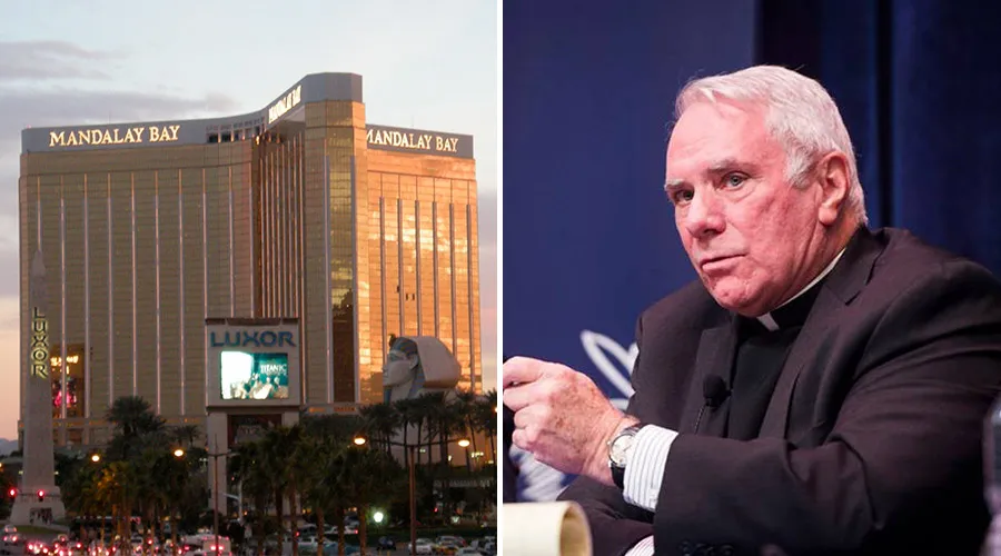 Tiroteo en Las Vegas: Sacerdote bendice hotel mientras reza a San Miguel Arcángel