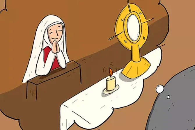 Monjas que ofrecen su ceguera por salvación del mundo celebran 90 años con un cómic