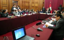 Sesión de hoy de la Comisión de Justicia del Congreso de Perú. Foto: Congreso de Perú.