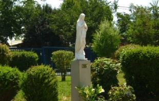 Imagen de la Virgen en Hospital Tisnu00e9. Cru00e9dito: Web Con Maru00eda en el Trabajo 