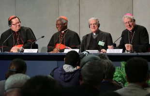 La conferencia de prensa de hoy sobre el Su00ednodo. Foto: Daniel Ibu00e1u00f1ez / ACI Prensa 
