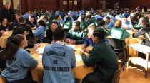 Estudiantes de escuelas matrices en preparación a la Confirmación. Crédito: Obispado Castrense Chile.