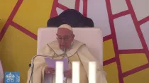 El Papa Francisco pronuncia la homilía en la misa celebrada en el aerpuerto Ndolo de Kinshasa, República Democrática del Congo. Crédito: Vatican Media.