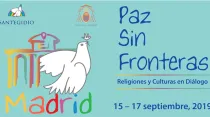 Cartel del Congreso Paz sin Fronteras. Crédito: Comunidad Sant'Egidio. 