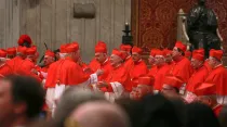 Algunos cardenales en el Consistorio de 2016. Foto: Daniel Ibáñez / ACI Prensa