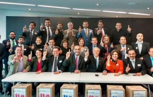 Entrega de la propuesta y las firmas en el Senado de Mu00e9xico. Foto: ConFamilia. 
