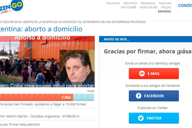 Argentina: Miles le dicen no al “aborto a domicilio” en Buenos Aires