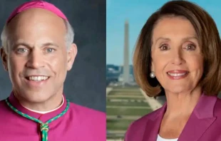 Mons. Salvatore Cordileone. Cru00e9dito: Arquidiu00f3cesis de San Francisco / Nancy Pelosi. Cru00e9dito: Dominio pu00fablico 