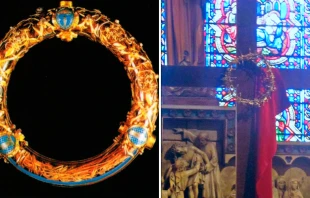 La Santa Corona de Espinas en su relicario / La Santa Corona de Espinas en la Catedral de Notre Dame de Paru00eds. Cru00e9dito fotos: Wikipedia / dominio pu00fablico  Wikipedia / dominio pu00fablico