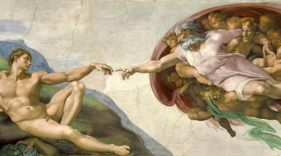 La creación de Adán, de Miguel Ángel.