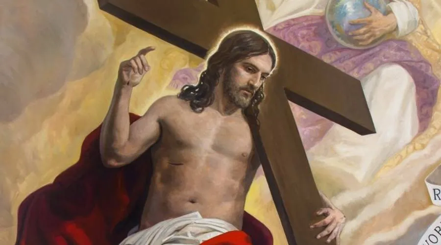 Cristo Resucitado en obra del pintor Raúl Berzosa.