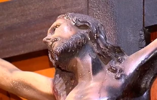 Crucifijo del Palacio de Justicia de Colombia. Cru00e9dito: Noticias Caracol (captura de video) 