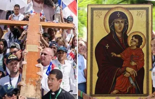 Cruz peregrina y el icono de María Salus Populis Romani / Fotos: Facebook Jornada Mundial de la Juventud 