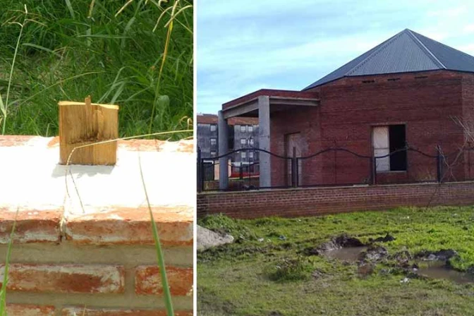 Vándalos rompen cruz en iglesia en Argentina