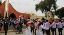 Peregrinación del Milagro Eucarístico realizada el sábado 4 de setiembre en Ciudad Eten, Chiclayo (Perú) / Crédito: Oficina de Comunicaciones de la parroquia Santa María Magdalena en Ciudad Eten