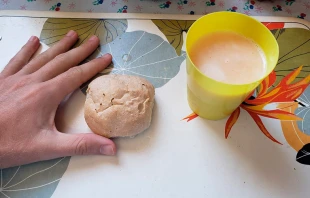 Desayuno del P. Kenny Fernu00e1ndez del 23 agosto de 2022. Cru00e9dito: P. Kenny Fernu00e1ndez 