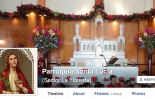 Captura de pantalla de cuenta falsa de Parroquia Santa Lucía. 