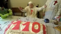 Sor Candida celebra su 110 cumpleaños. Foto: Congregación de San Camilo de Lelis