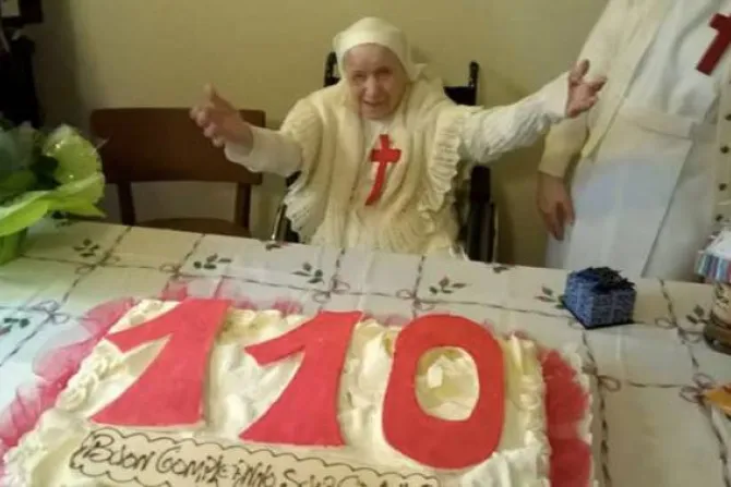 Una de las religiosas más ancianas del mundo cumple 110 años y recibe saludo del Papa
