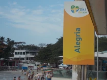 Uno de los carteles en la playa de Copacabana en Ru00edo de Janeiro (foto ACI Prensa) 