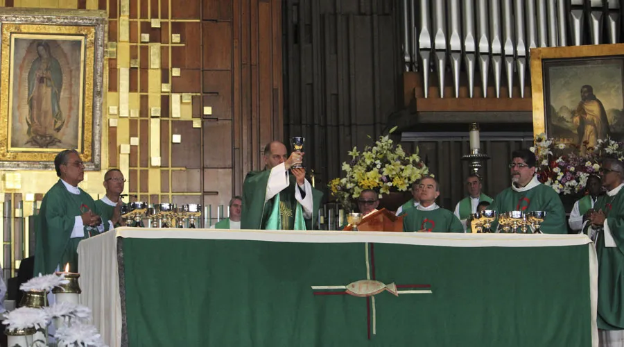Mons. Giampietro Dal Toso celebra la Misa en la Basílica de Guadalupe el 16 de febrero. Crédito: Basílica de Guadalupe?w=200&h=150