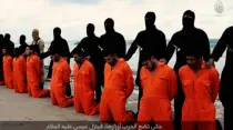 Cristianos coptos egipcios martirizados por el Estado Islámico a inicios de 2015.