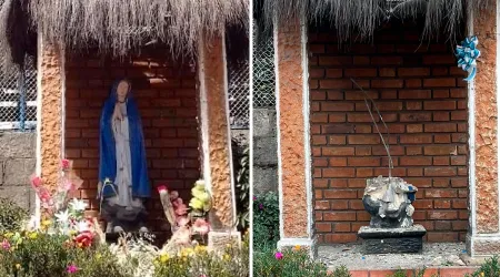 Sujeto destruye imagen de la Virgen María en Colombia