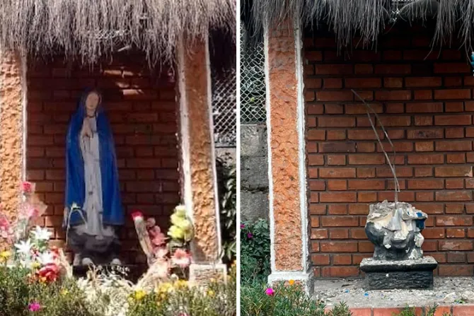Sujeto destruye imagen de la Virgen María en Colombia