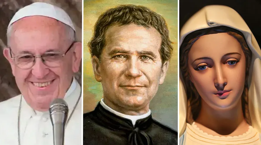 Así puso el Papa Francisco como ejemplo de influencer a la Virgen María y Don Bosco
