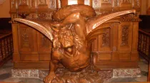 Escultura del diablo en la Catedral de Arequipa en Perú. Crédito: Yierteger21 / Wikipedia (CC BY-SA 3.0)