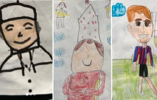 Dibujos del Papa Francisco. Cru00e9dito: Instagram Vicaru00eda para Niu00f1os 