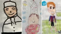 Dibujos del Papa Francisco. Crédito: Instagram Vicaría para Niños