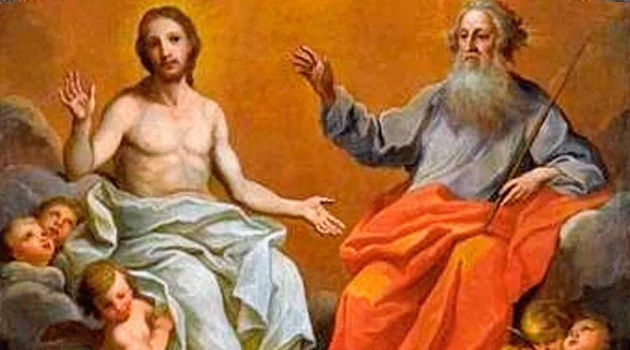 Representación de Jesús junto al Padre / Foto: Wikimedia Commons (Dominio Público)