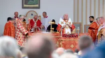 El Papa Francisco presidió la Divina Liturgia de San Juan Crisóstomo. Foto: Vatican Media / EWTN