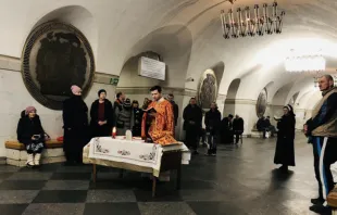 Momento de la celebración de la Divina Liturgia. Crédito: Iglesia Greco católica ucraniana. 